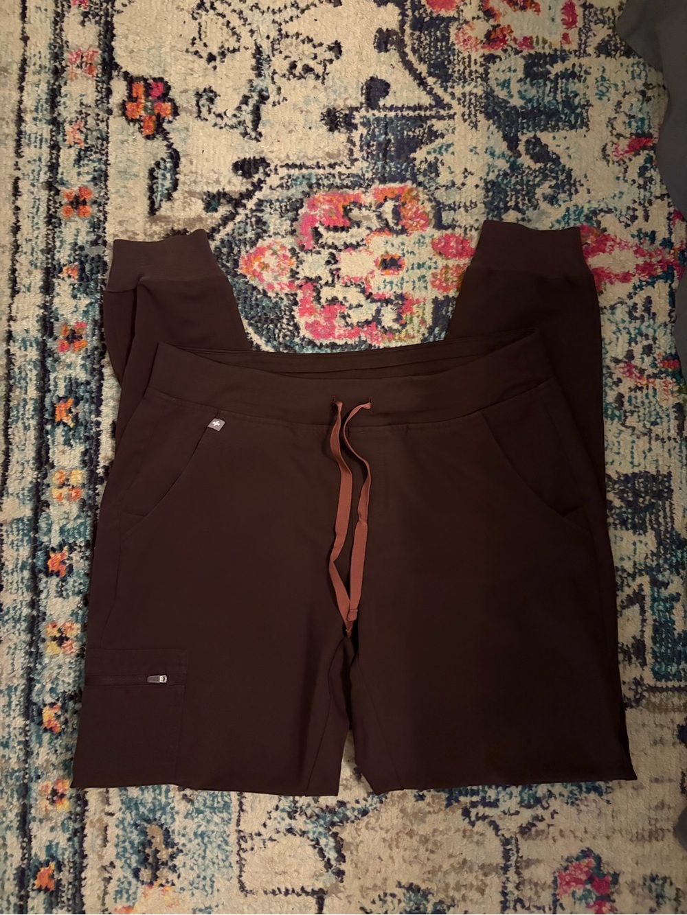 Figs Espresso Brown Zamora Pant in Medium Tall